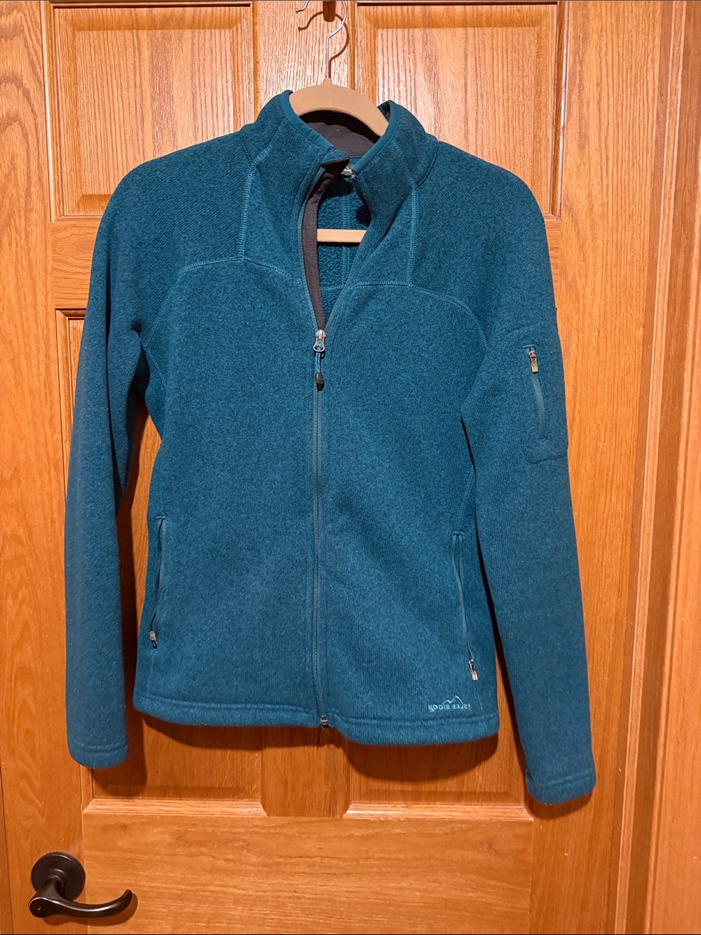 Eddie Bauer Teal Full Zipper Fleece Jacket